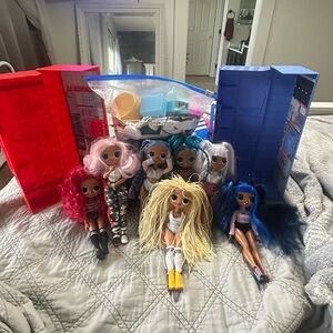 OMG Surprise 7 Dolls, Accessories, and closets